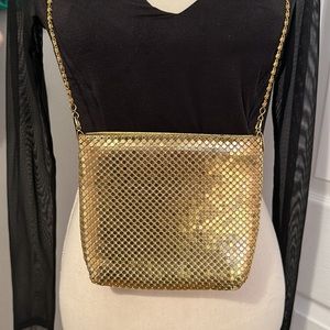Vintage Gold metal mesh sequin Evening bag